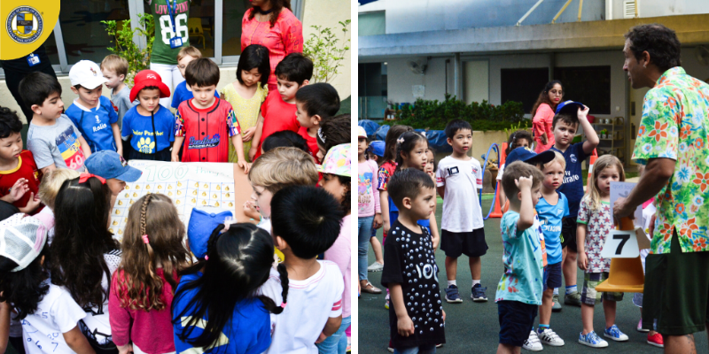 Prep reception and prep juniors on 100th day of school