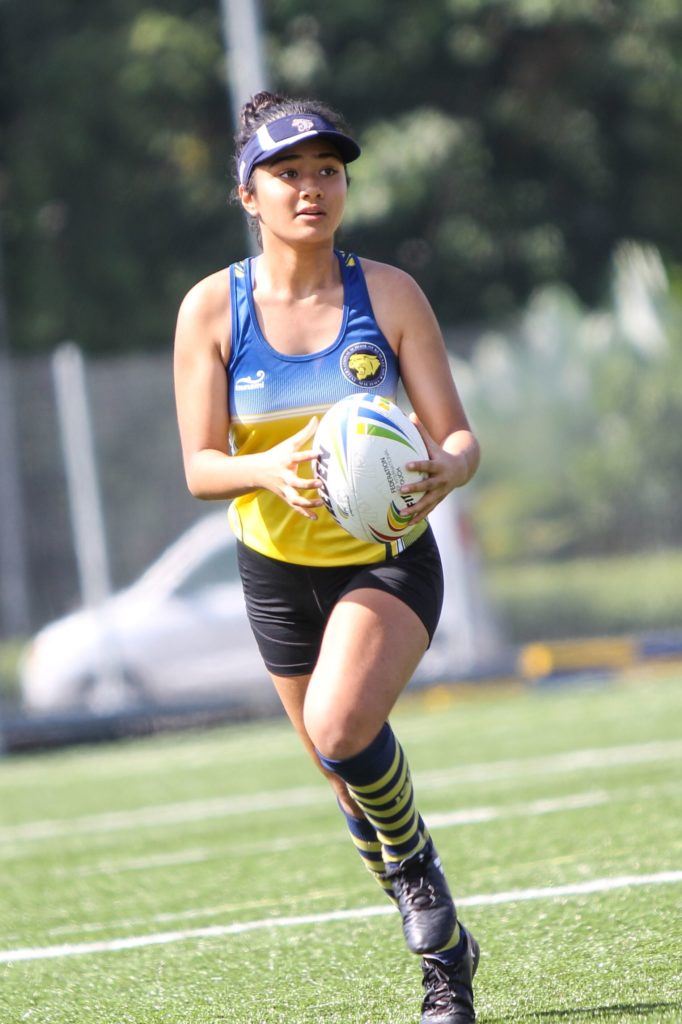 Hina playing Touch Rugby